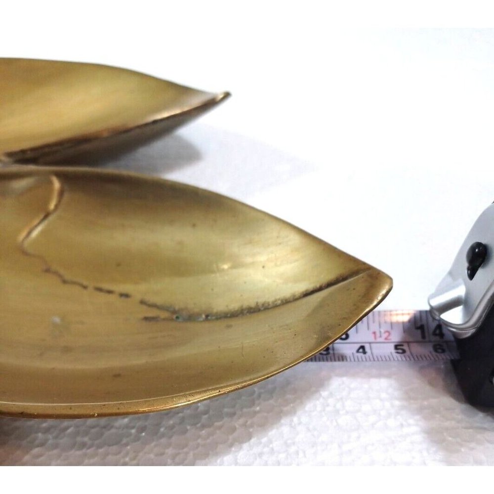 13" Lobster Brass Trinket Candy Dish Ashtray Spoon Rest Nautical Ocean Beach Vtg - Picture 9 of 13